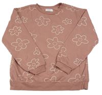 Staroružová mikina s kvetmi PRIMARK