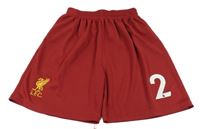 Bordó sportovní fotbalové kraťasy L.F.C. a číslem