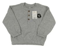 Nové - sivá melírovaná oversize mikina F&F