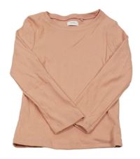 Skořicové rebrované tričko Next