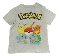 Šedé melírované tričko s pokémony C&A