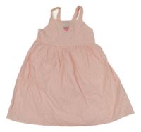 Svetloružové letné šaty s jahůdkou H&M