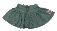 Khaki melírovaná tepláková sukňa s motýlikmi a mašli C&A
