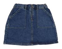 Modrá rifľová sukňa so zipsom Denim Co.