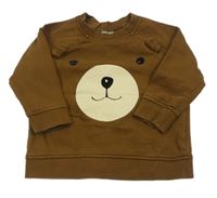 Hnedá mikina s medvěďom H&M