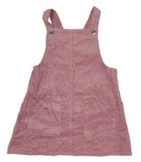 Starorůžové manšestrové laclové šaty Primark