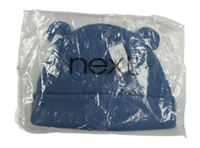 Nové - Modrá rebrovaná podšitá čapica s uškami zn. Next