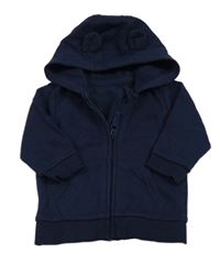 Tmavomodrá prepínaci mikina s kapucňou s uškami zn. George