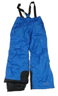 Modré melírované šusťákové funkční oteplovačky s odepínacími kšandami C&A