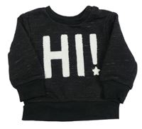 Čierna melírovaná mikina s nápisom Primark