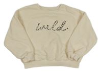 Krémová oversize mikina s nápisom F&F