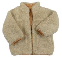 Béžová huňatá zateplená bunda Primark