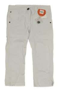 Nové - Biele plátenné capri nohavice