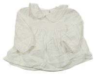 Bílá pruhovaná halenka s límečkem Primark