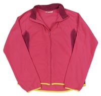 Fuchsiovo-vínová fleecová prepínaci mikina H&M