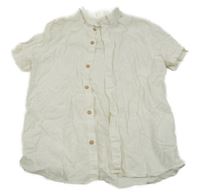 Smetanová lněná košile Next