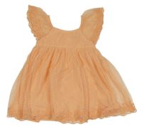 Marhuľová bodkovaná á tylová šatová tunika Kiabi