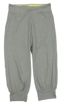 Šedé melírované sportovní capri tepláky H&M