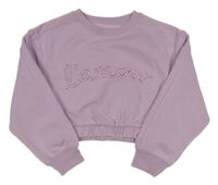 Lila crop mikina s nápisom Primark