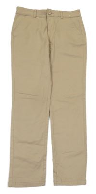 Béžové plátenné chino nohavice Primark