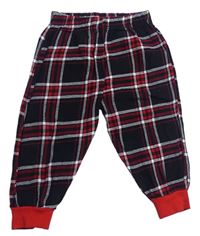 Čierno-červené kockované pyžamové nohavice zn. Pep&Co