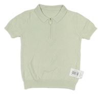 Světlezelené vzorované úpletové polo tričko Matalan