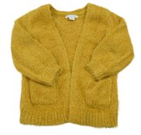 Horčicový žinylkový cardigan s vreckami Primark