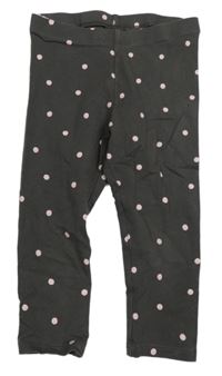 Hnedé bodkovaná é legíny H&M