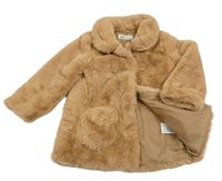 Hnědý kožešinový podšitý kabátek H&M