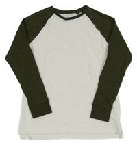 Bílo-khaki triko Next