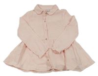 Svetloružová mušelínová tunika s golierikom Dopodopo