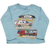 Světlemodré triko s auty Dopodopo