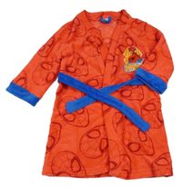 Červený vzorovaný plyšový župan se Spidermanem Marvel