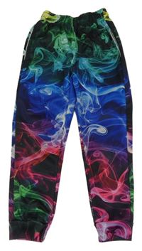 Černo-barevné sportovní tepláky 