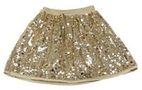 Zlatá flitrová sukňa H&M