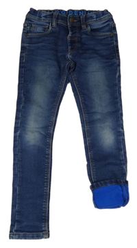 Tmavomodré teplákové skinny rifle C&A