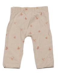 Svetloružové legíny s motýlikmi George