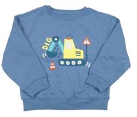 Nové - Modrá mikina s bagrem Primark