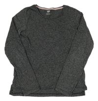 Antracitové melírované tričko H&M