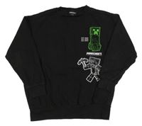 Černá mikina s Minecraft 