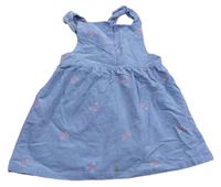 Svetlomodré menšestrové šaty s výšivkami Dunnes