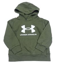 Khaki mikina s logem a kapucí Under Armour