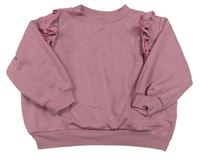 Ružová mikina s volánikmi H&M