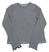 Čierno-biele pruhované crop tričko zn. Primark
