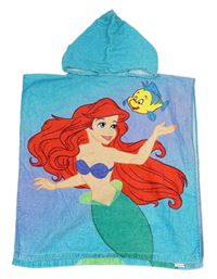 Modro-lila froté osuškové pončo s Ariel a kapucňou Disney