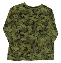Khaki-černé vzorované triko Nutmeg