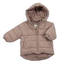 Starofialová šušťáková zimná bunda s kapucňou Next