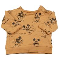 Oranžová mikina s Mickeym George