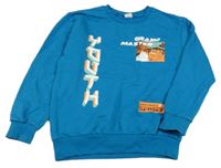 Modrá mikina s chlapcem a znakmi LC Waikiki