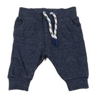 Tmavomodré melírované tepláky 